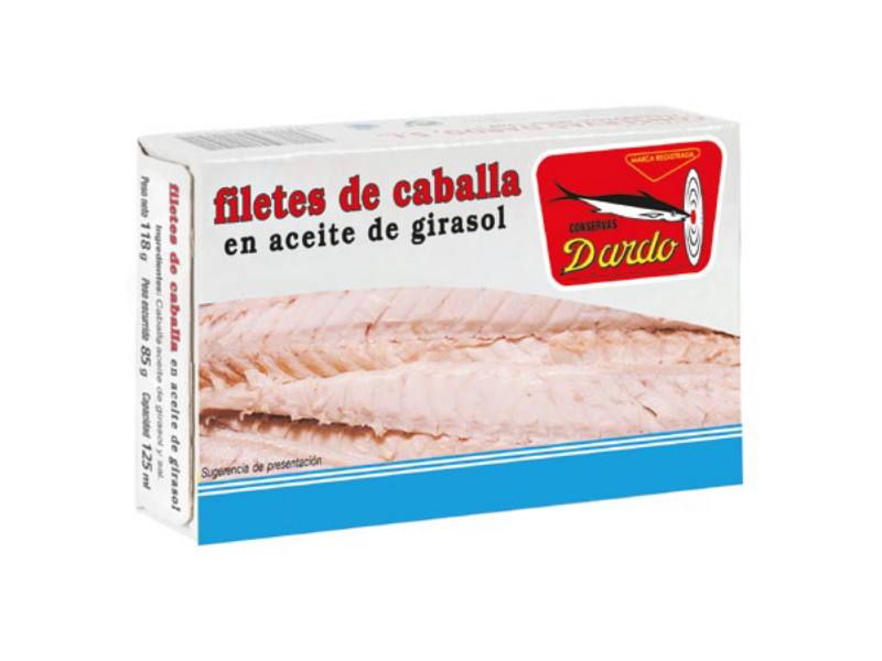 FILETE DE CABALLA EN ACEITE DE GIRASOL