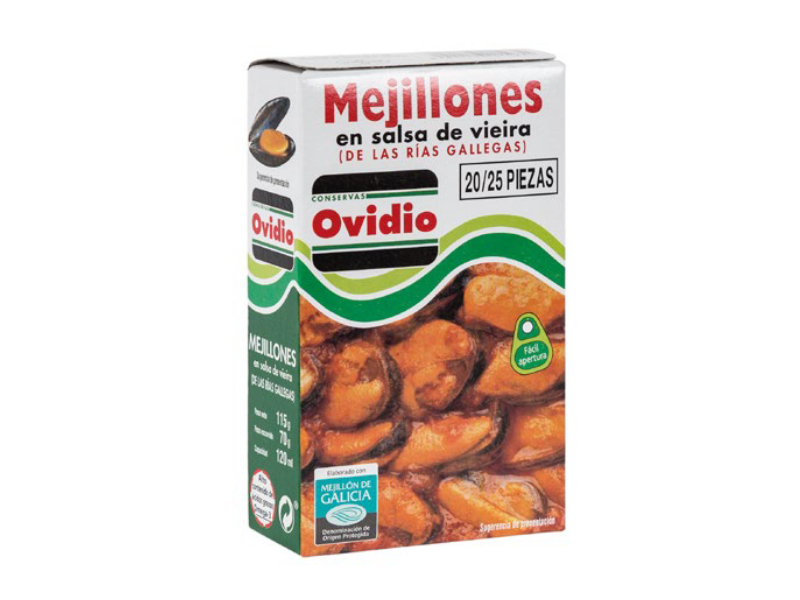 MEJILLONES EN SALSA DE VIEIRA DE LAS RÍAS GALLEGAS