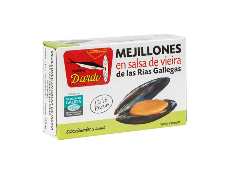 MEJILLONES EN SALSA DE VIEIRA