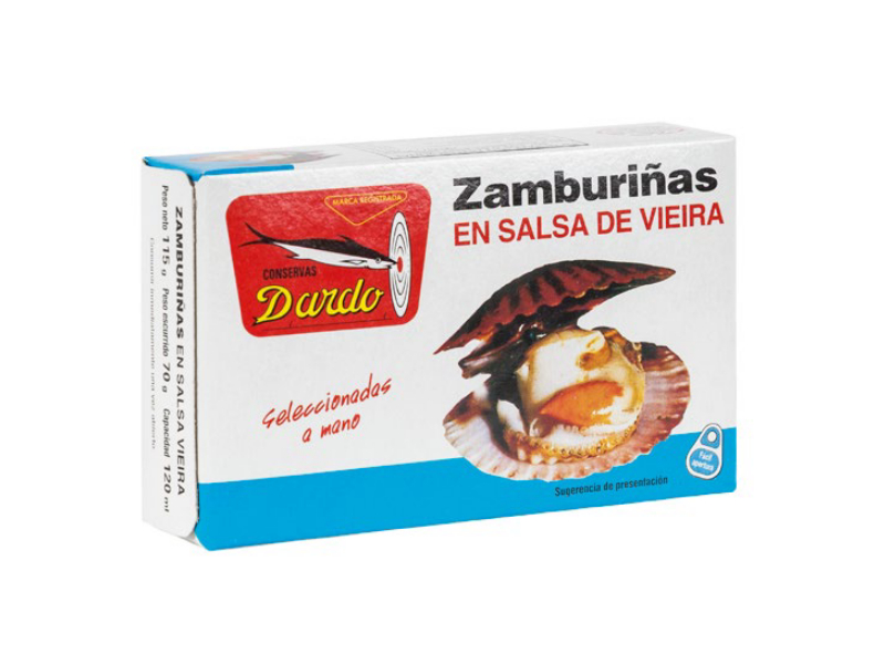 ZAMBURIÑAS EN SALSA DE VIEIRA